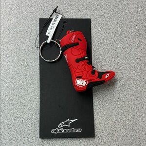 Alpinestars Red Racing Boot Keychain